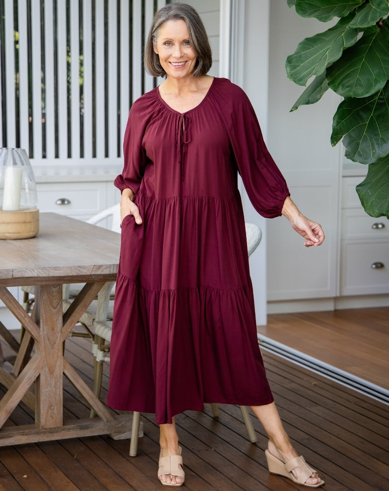 Jackson Dress - Wine