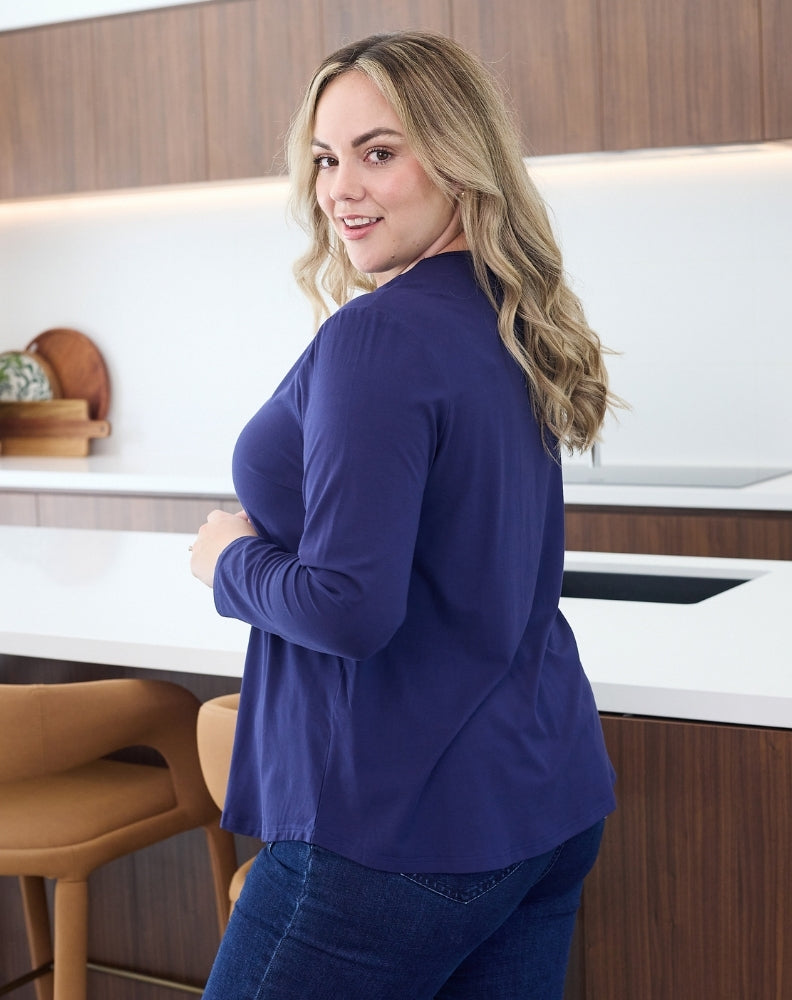 Laney-V-Neck-Tee-Navy-Side