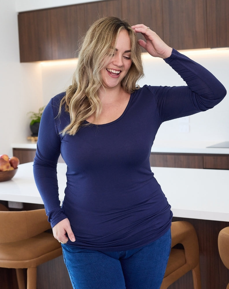 Layering-Tee-Navy-Front