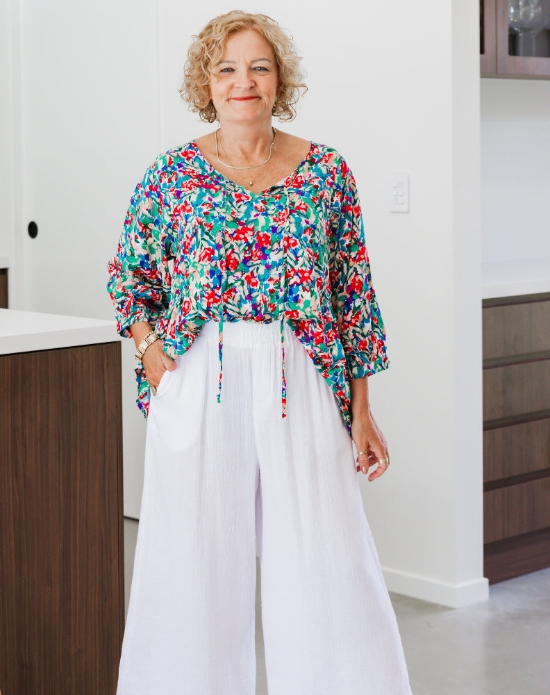 Noel Top - Multi Floral