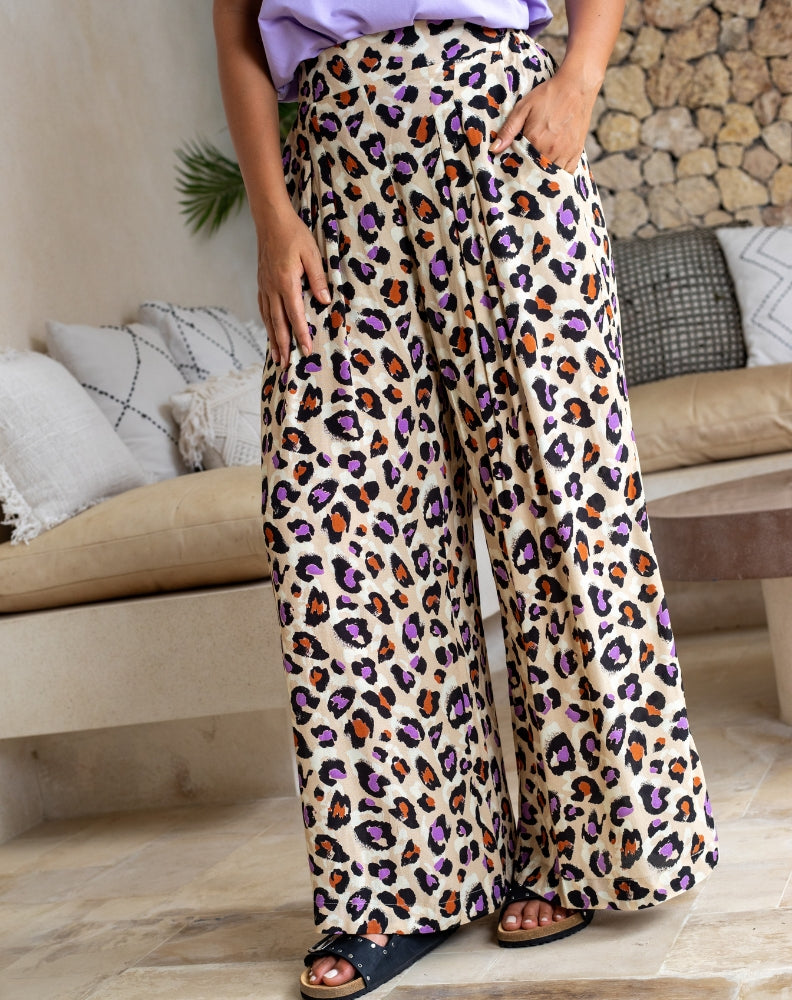 Bonnie Pant - Purple Leopard