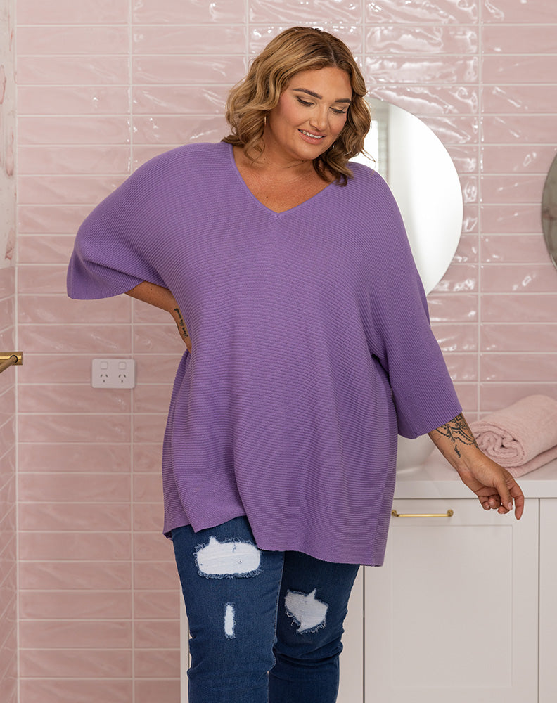 Drew Knit Short - Lilac