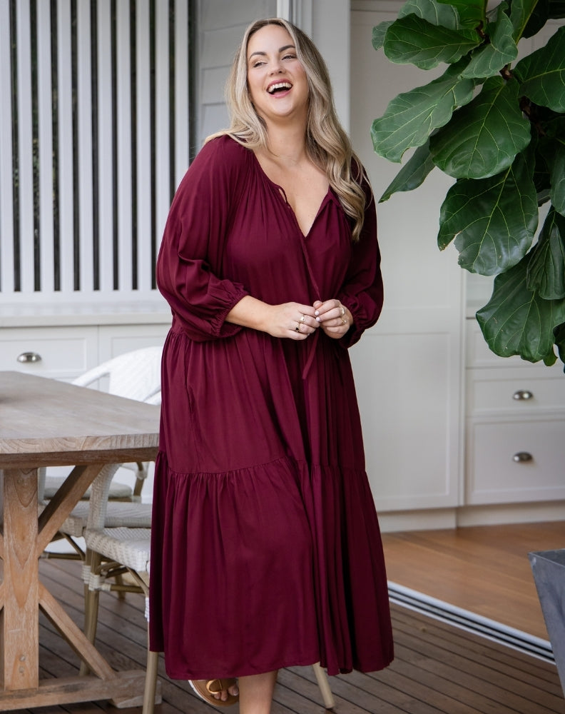 Jackson Dress - Wine