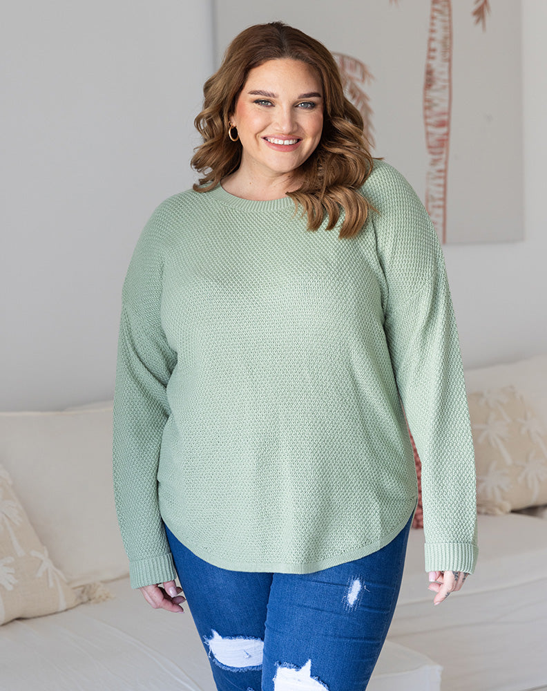 Waffle Knit - Sage