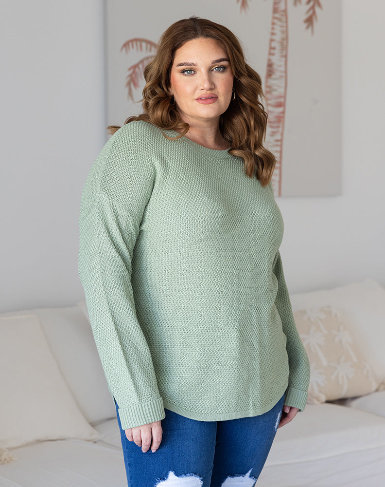 Waffle Knit - Sage