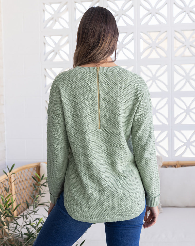 Waffle Knit - Sage