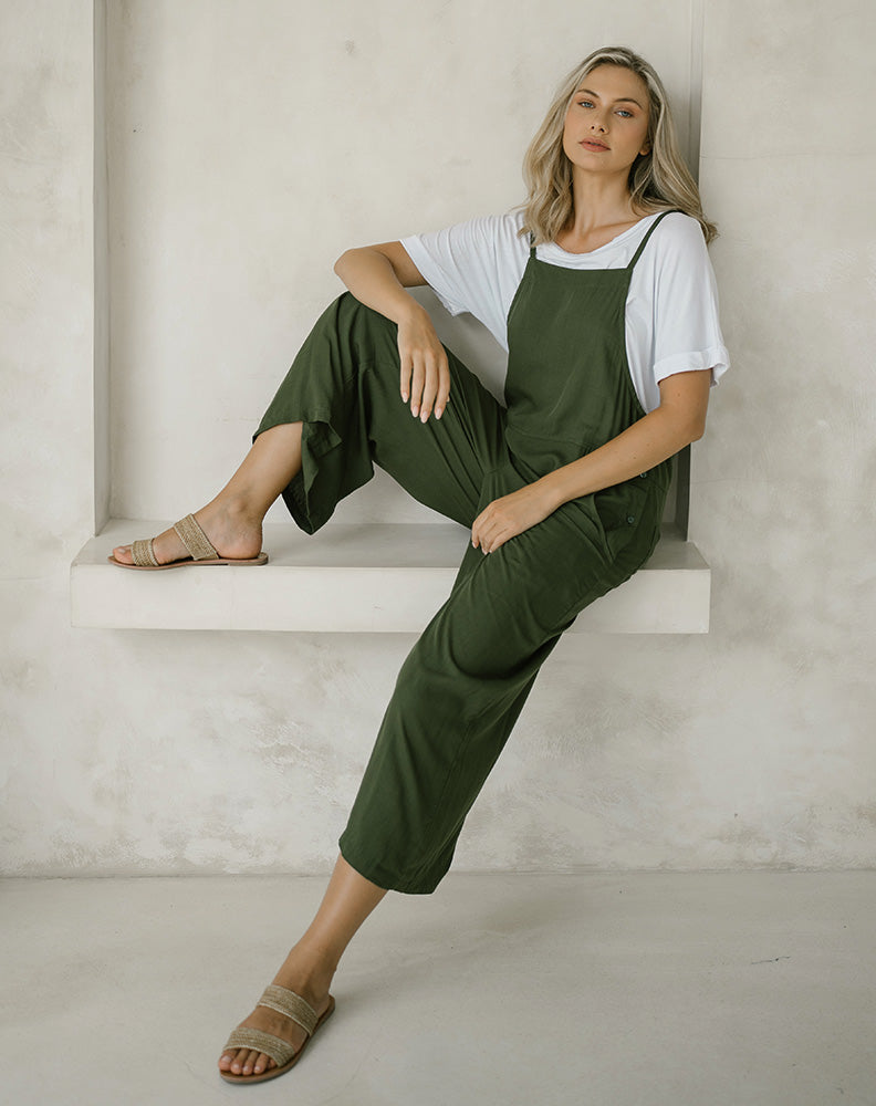 Rayon Overall - Olive