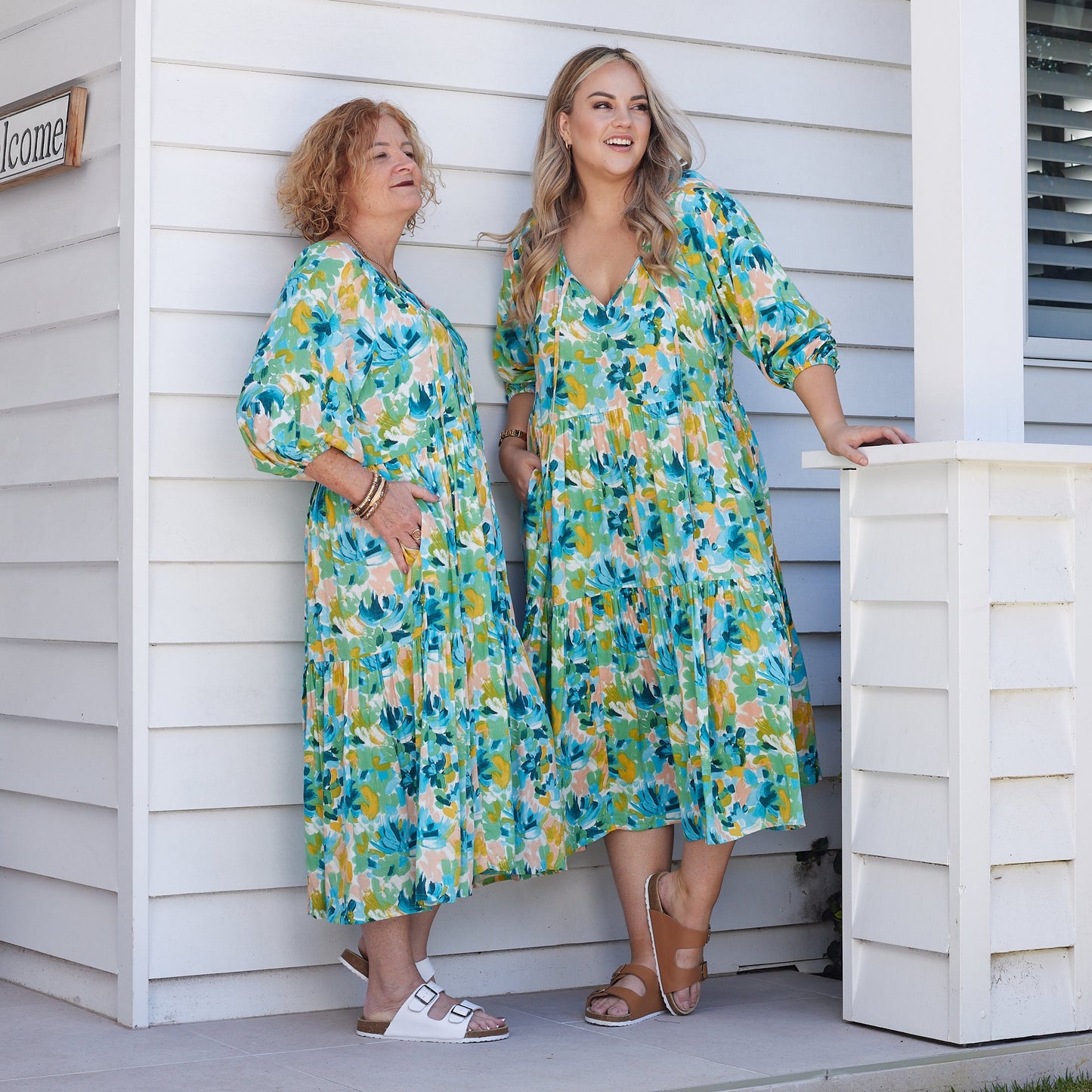 Jacinta Dress - Green/Floral