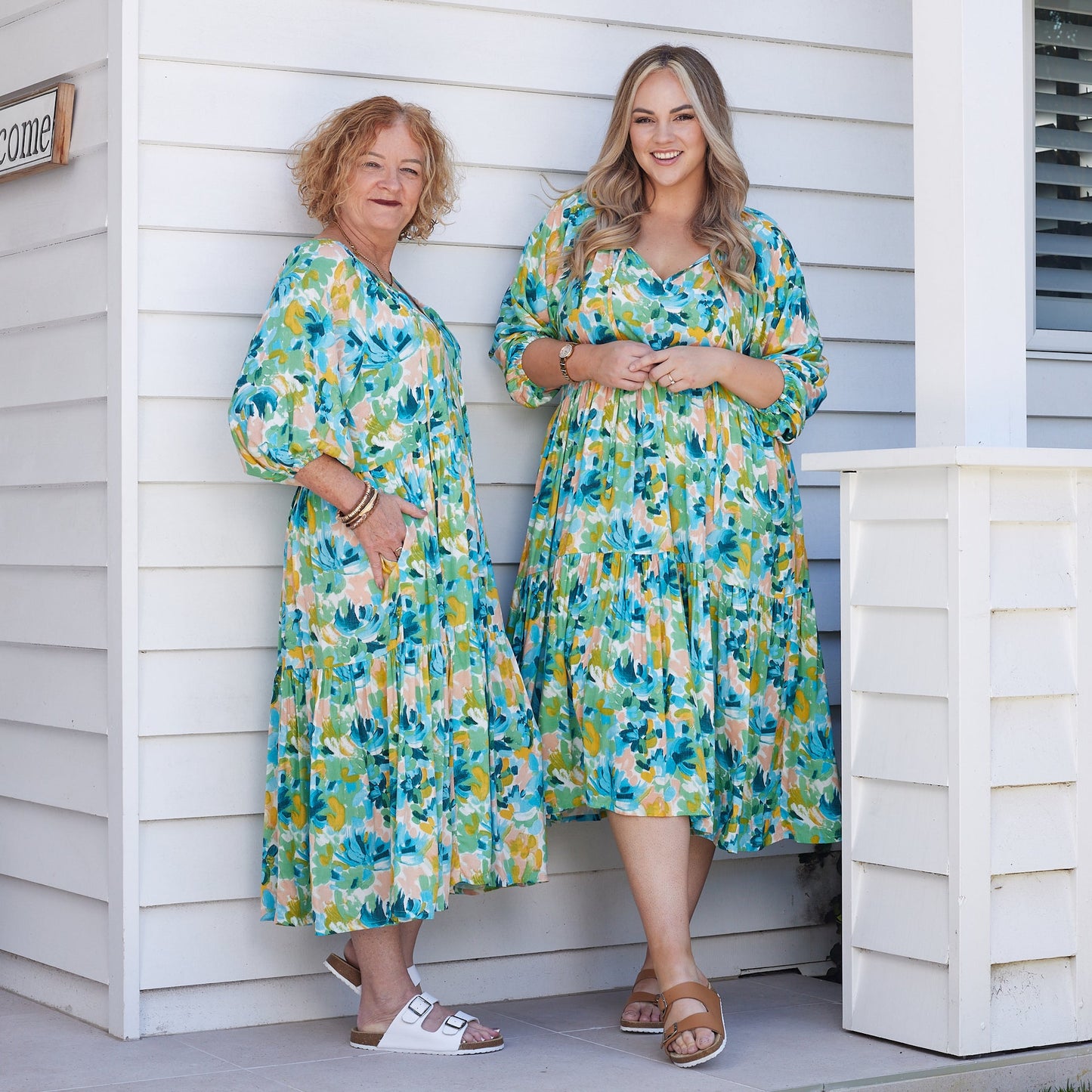 Jacinta Dress - Green/Floral
