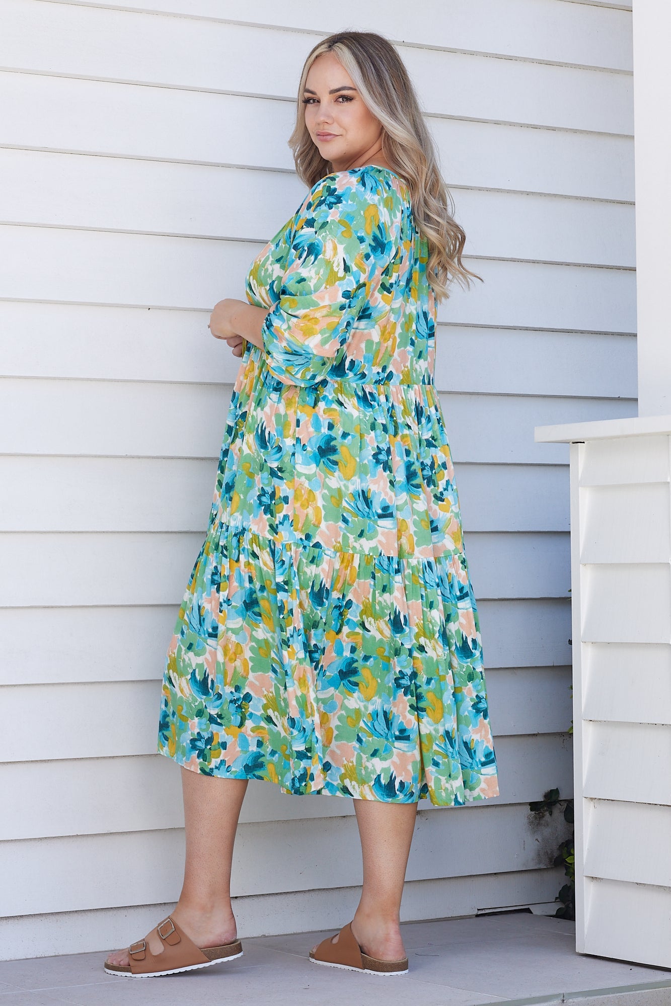 Jacinta Dress - Green/Floral