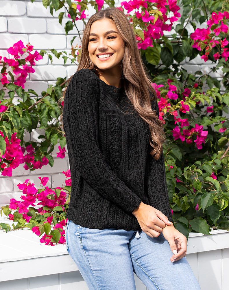 Lacey Knit - Black
