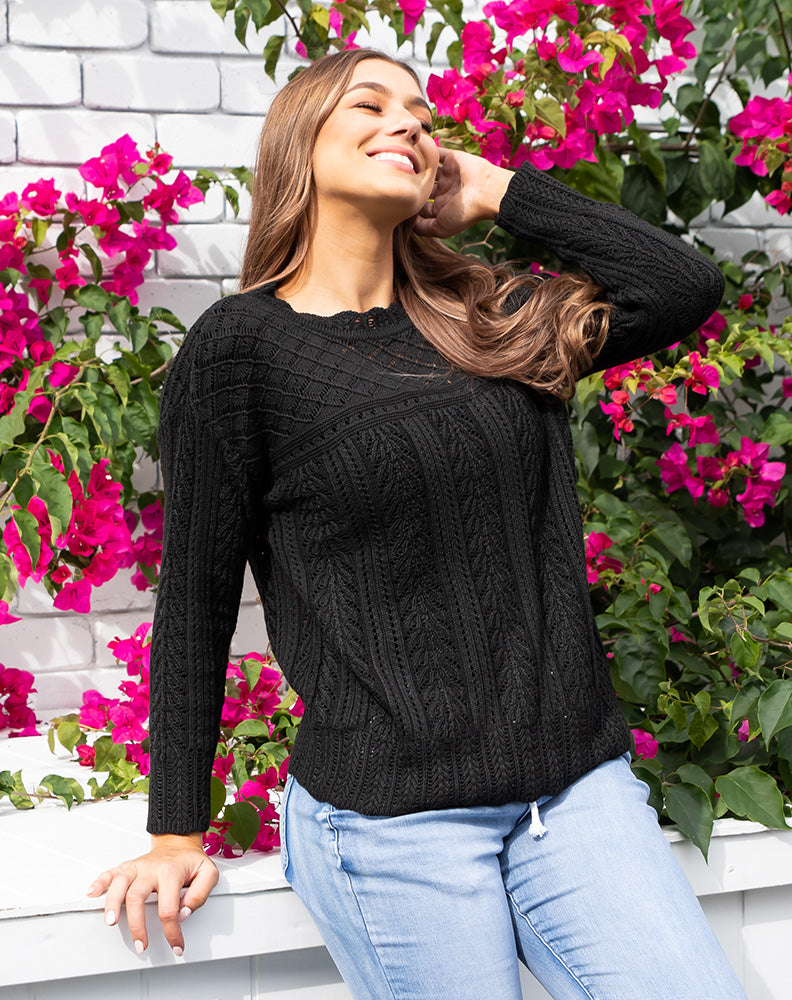 Lacey Knit - Black