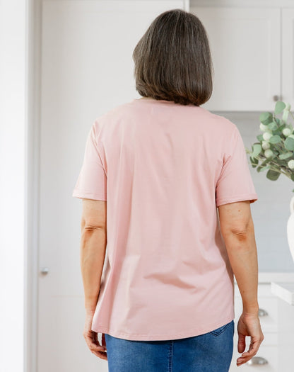 Cuff Tee - Pink