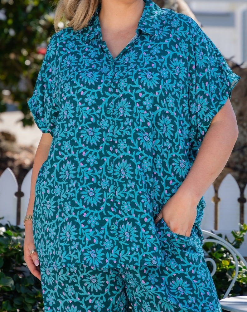 Bron Shirt - Boheme Blue