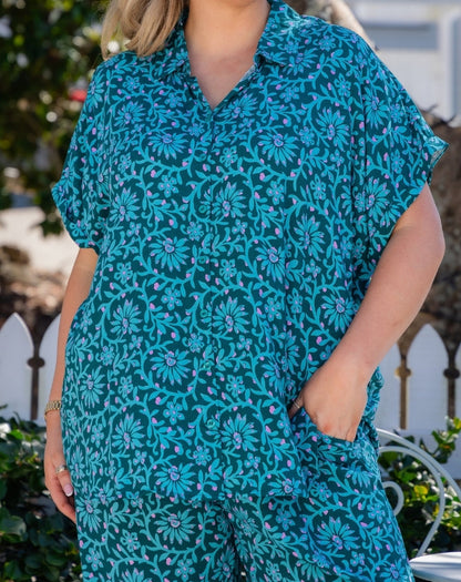 Bron Shirt - Boheme Blue