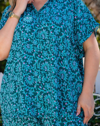 Bron Shirt - Boheme Blue