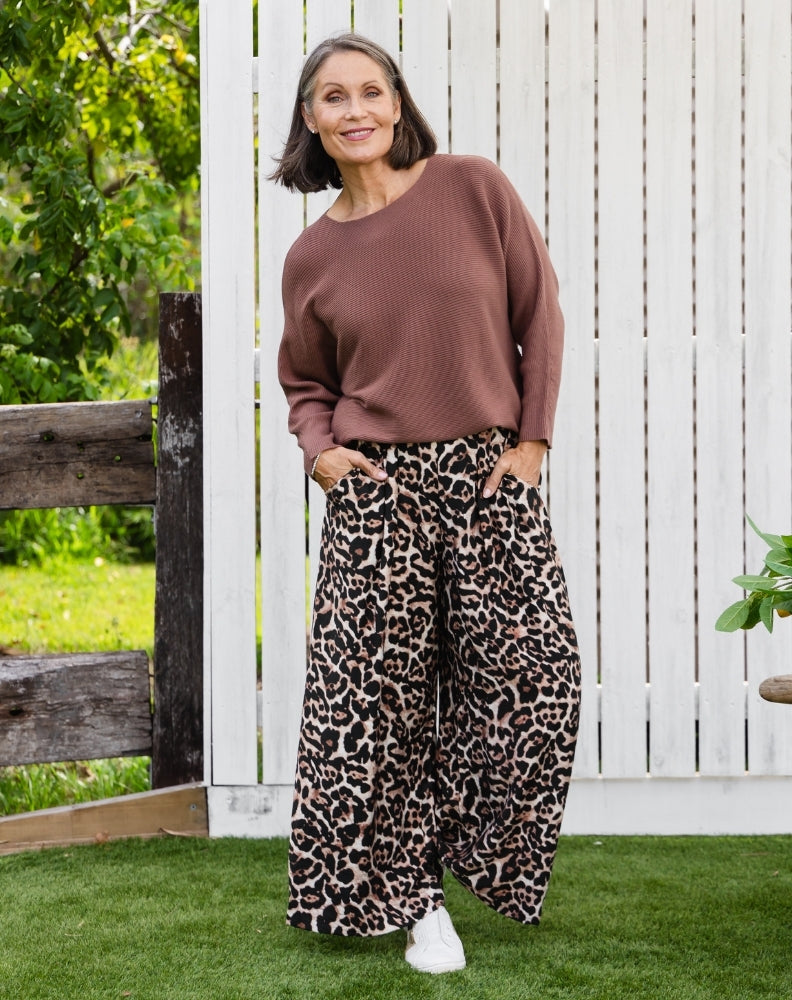 Boat Neck Knit - Nutmeg