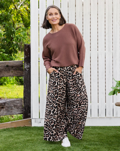 Boat Neck Knit - Nutmeg