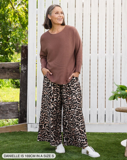 Boat Neck Knit - Nutmeg