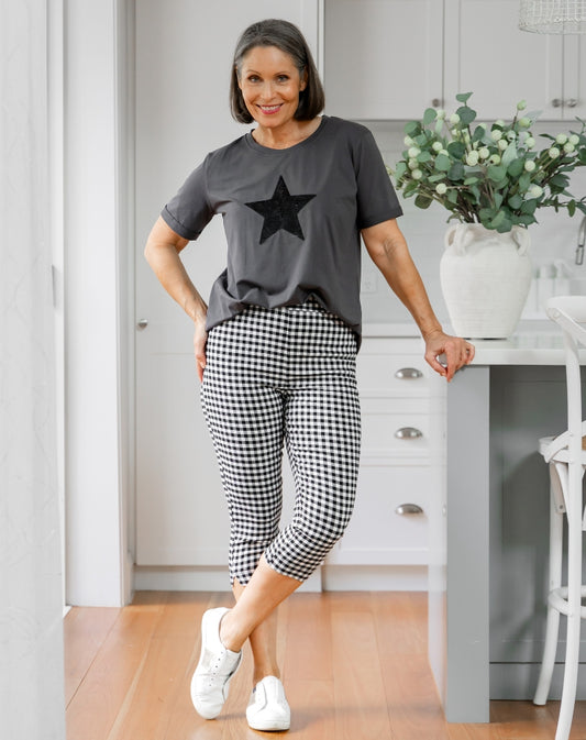 Gingham Capri Pants
