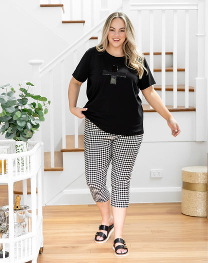 Gingham Capri Pants