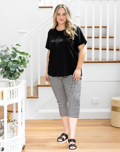 Gingham Capri Pants