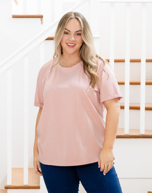 Cuff Tee - Pink