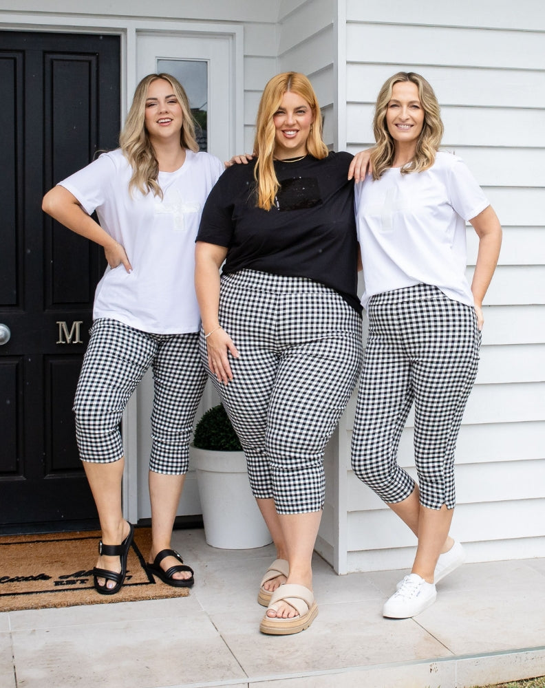 Gingham Capri Pants