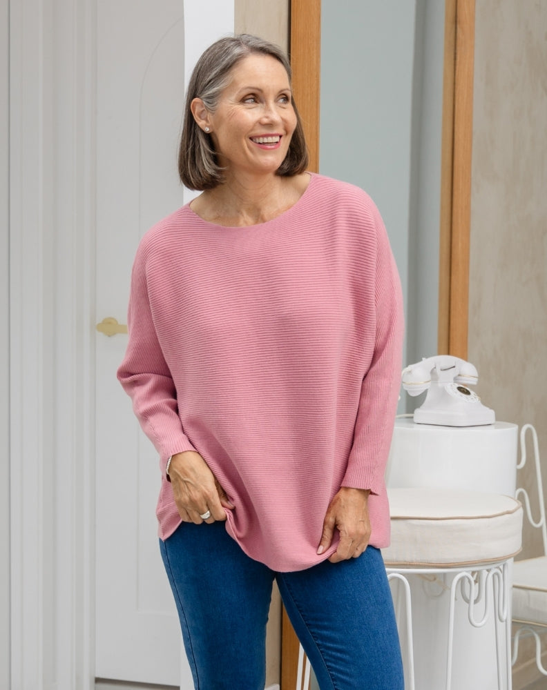 Boat Neck Knit - Blush