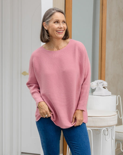 Boat Neck Knit - Blush