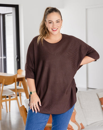 Batwing Knit - Chocolate