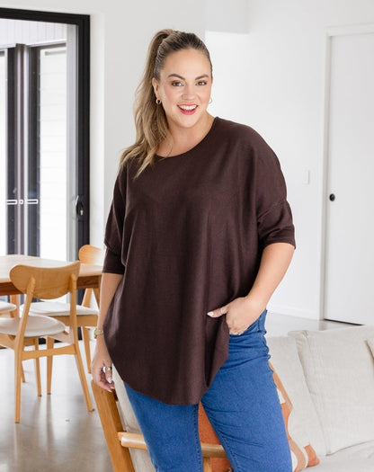 Batwing Knit - Chocolate