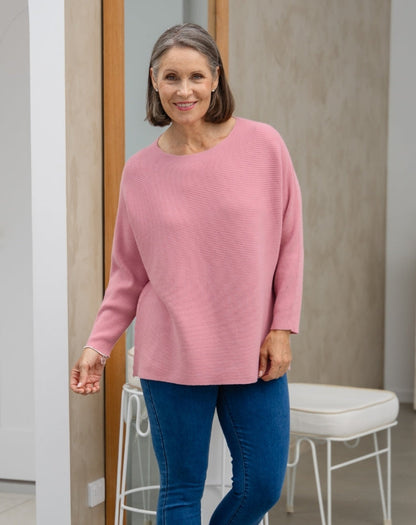 Boat Neck Knit - Blush