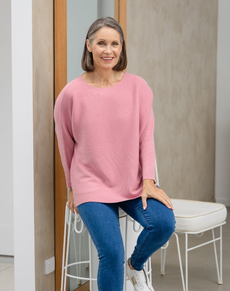 Boat Neck Knit - Blush
