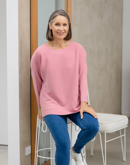 Boat Neck Knit - Blush