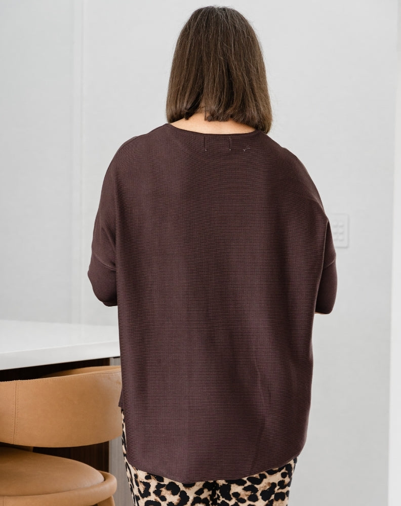 Batwing Knit - Chocolate