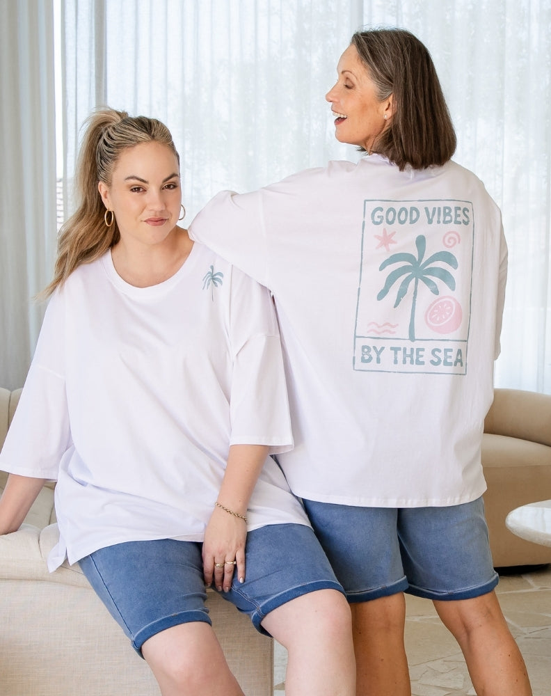 Good Vibes Oversized Tee
