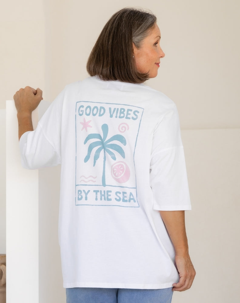 Good Vibes Oversized Tee