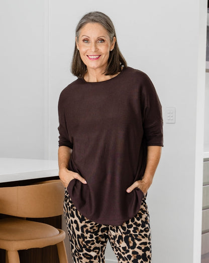 Batwing Knit - Chocolate