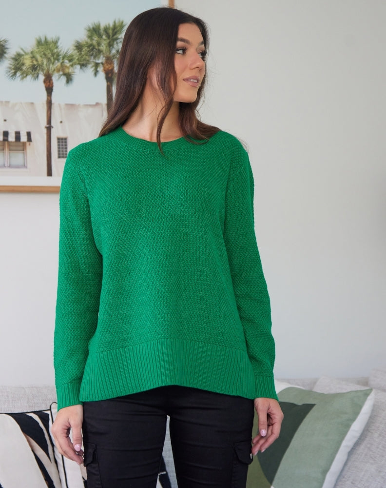 Maple Cotton Knit - Emerald