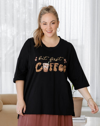 But First Coffee Oversized Tee