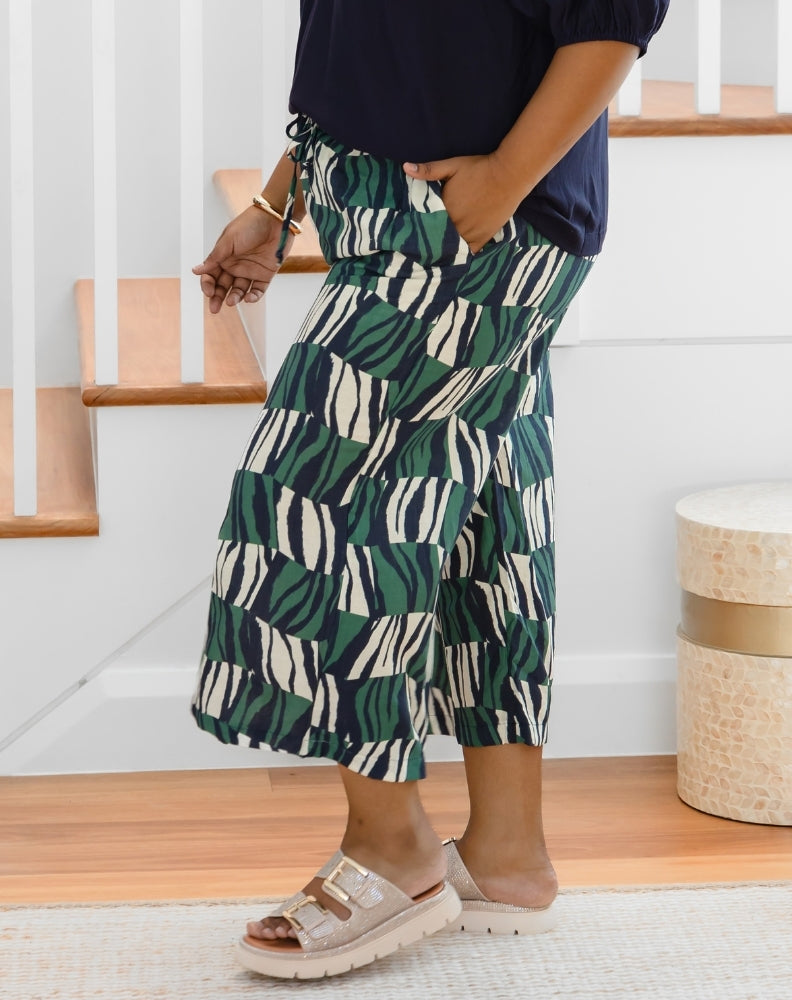 Charlie Crop Pant - Evergreen