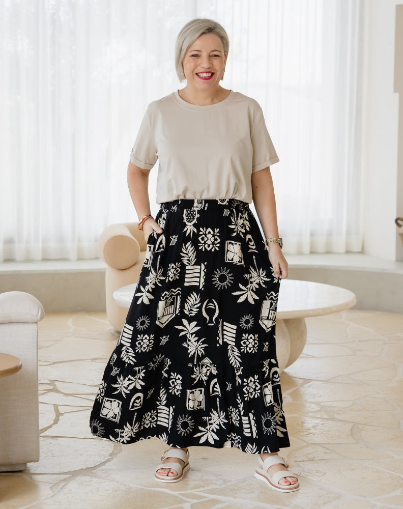 Danielle Maxi Skirt - Margarita Print