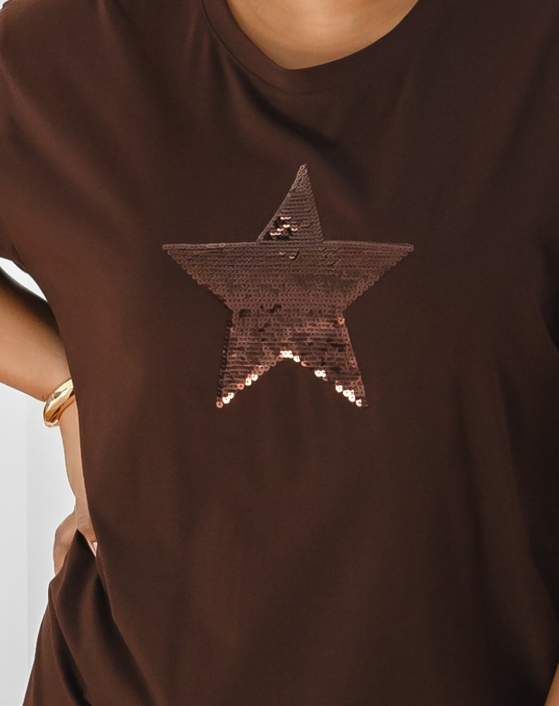 Sequin Dress - Coffee