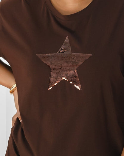 Sequin Dress - Coffee