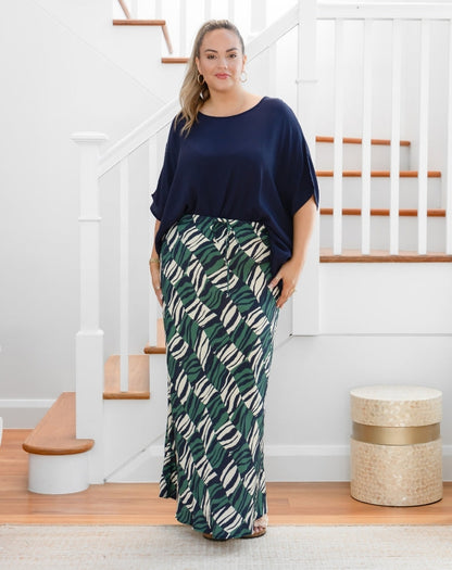 Chloe Bias Skirt - Evergreen