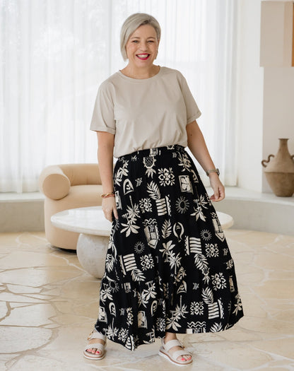 Danielle Maxi Skirt - Margarita Print