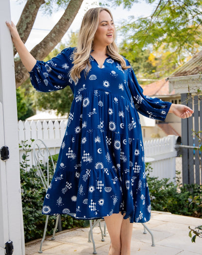 Violet Dress - Blue Shells