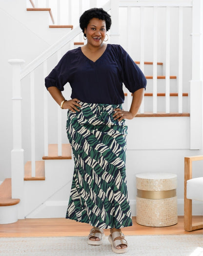 Chloe Bias Skirt - Evergreen
