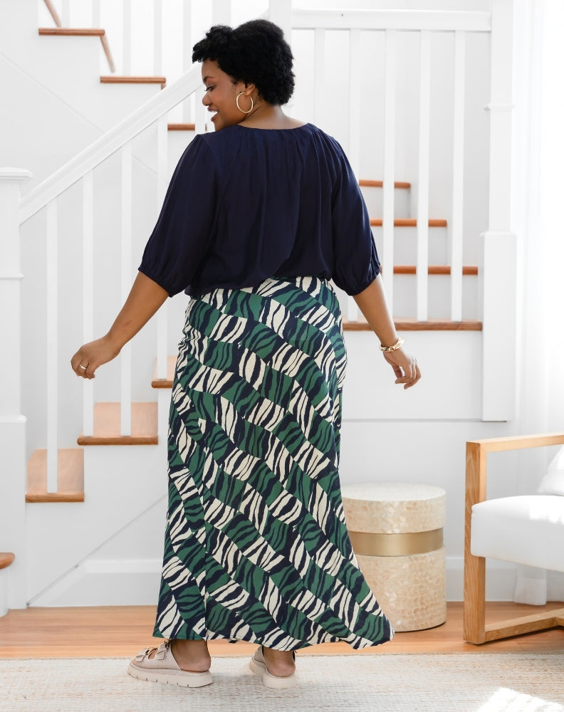 Chloe Bias Skirt - Evergreen